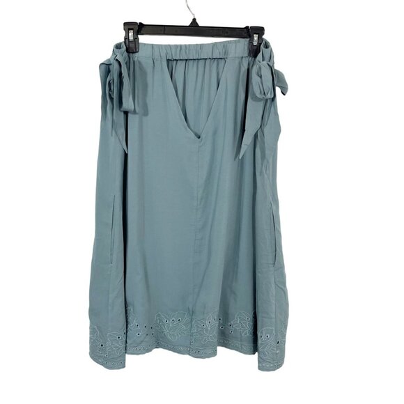 L*Space Floral Eyelet Strapless Dress Flowy Oversized Beach Cut Out Size Large - Picture 2 of 7